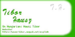 tibor hausz business card